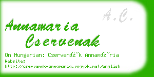 annamaria cservenak business card